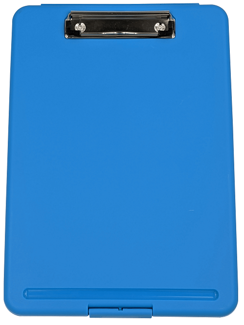 Nursing Clipboard with Storage  -excellent for clinical - OCEAN BLUE