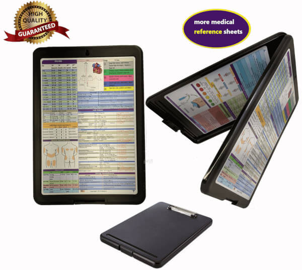 Nursing Clipboard with Storage  -excellent for clinical -BLACK