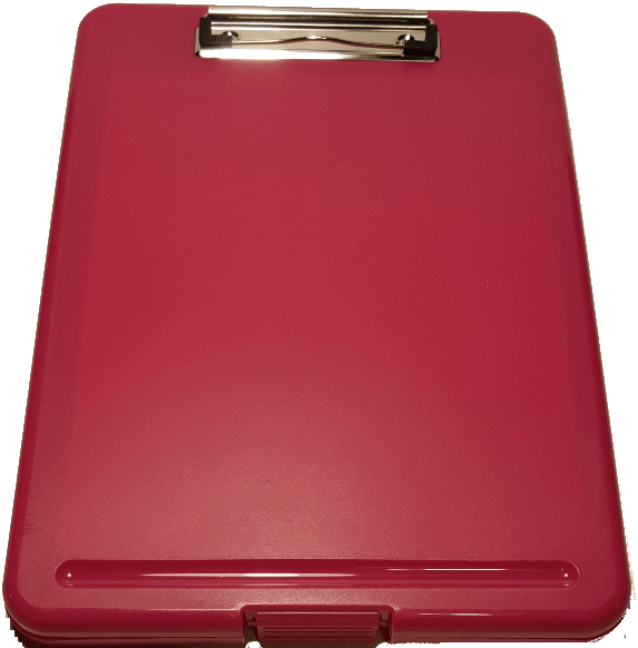 Nursing Clipboard with Storage  -excellent for clinical -PINK