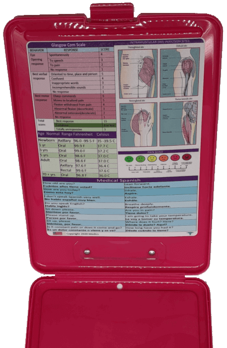 Nursing Clipboard with Storage -excellent for clinical -PINK
