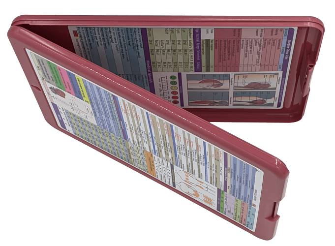 Nursing Clipboard with Storage -excellent for clinical -RUSTIC RED