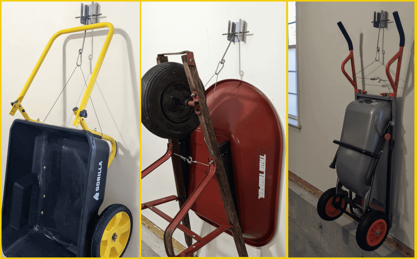 Wheelbarrow /  Dolly Cart   Wall Mount Bracket