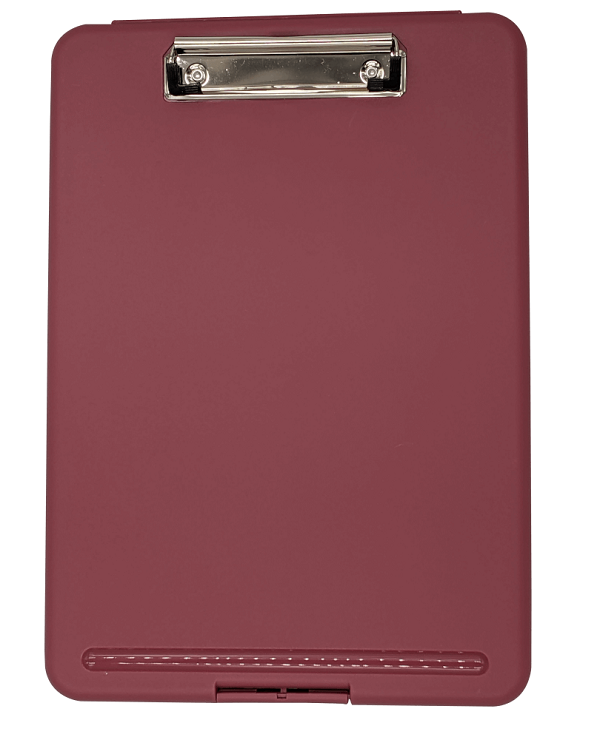 Nursing Clipboard with Storage  -excellent for clinical -RUSTIC RED